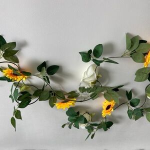 4 count Rose Floral Vines Garlands Pink Red Yellow Blush White Burgundy Ivory